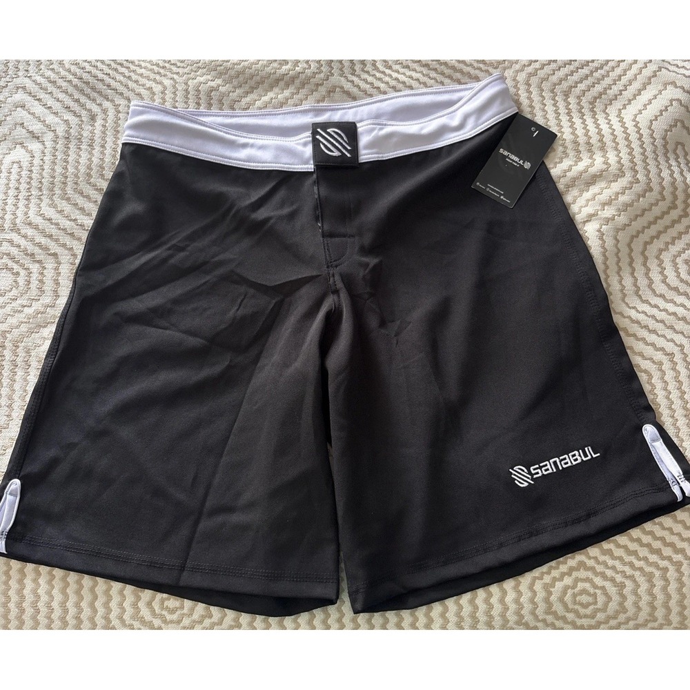 Sanabul Jiu Jitsu Shorts Mens 34 Black NWT Drawstring Waist